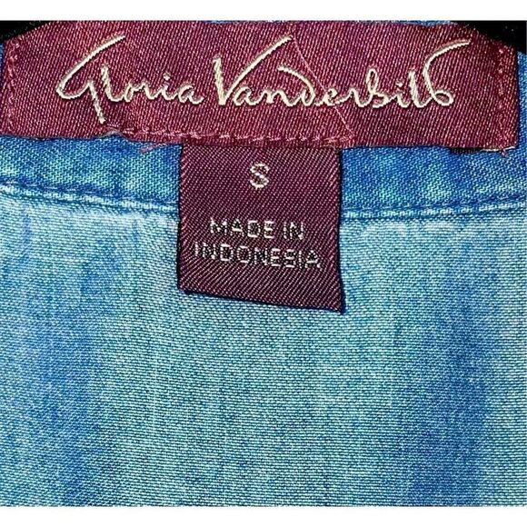 Gloria Vanderbilt “Giselle” Chambray Shirt Rare! 1970’s - Picture 2 of 6